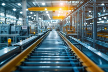 Fototapeta premium Modern Eco-Factory with Green Manufacturing Practices, Highlighting Sustainable Development and Continuous Improvement Strategies.