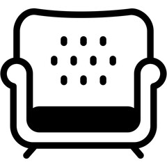 Armchair, Chair, Couch, Sofa, Living Room Icon