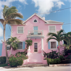 Fototapeta premium beautiful color house