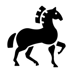 Fototapeta premium A glyph style icon of cheval