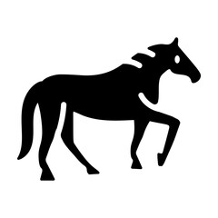 A glyph style icon of stallion 