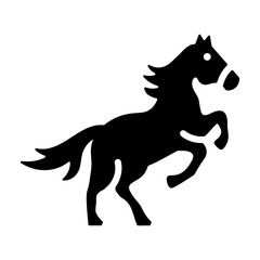 A solid icon of equus caballus