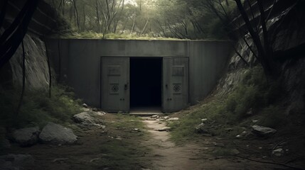 A Mysterious and Abandoned Bunker Entrance Hidden in the Wilderness