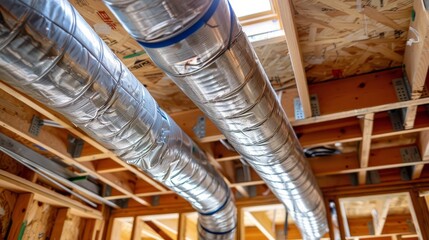 Silver Ductwork in a Newly Constructed Home