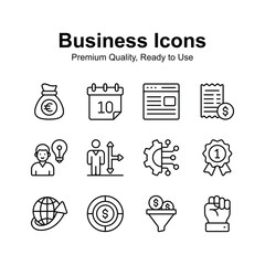 Well designed business and finance icons set, ready to use in websites and mobile apps