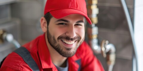 Man in red hat and jacket