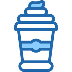 Vector Icon Frozen Yogurt, creamed, baker, food , summer time