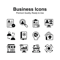 Premium quality business icons, easy to use and download