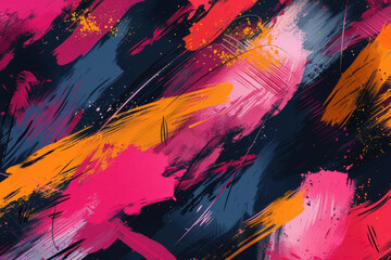 Colorful abstract background with brush strokes creating a dynamic and energetic composition
