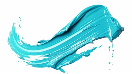 Abstract Turquoise Paint Stroke