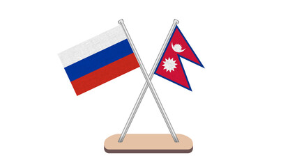 Nepal Russia Flag