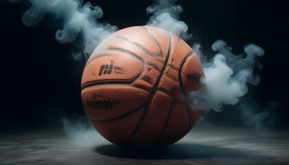 basketball ball in the basket