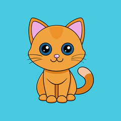 Cute red scottish fold cat with orange eyes lying on grey textile sofa at home. Soft fluffy purebred short hair straight-eared kitty. Background, copy space, close up