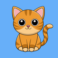 Cute red scottish fold cat with orange eyes lying on grey textile sofa at home. Soft fluffy purebred short hair straight-eared kitty. Background, copy space, close up