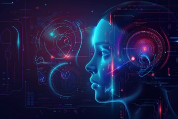 Obraz premium AI hearing check, advanced technology for accurate auditory assessments and diagnostics...