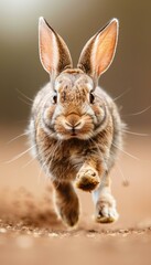 Obraz premium Eager Rabbit's Curious Dash