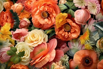 A Colorful Arrangement of  Flowers