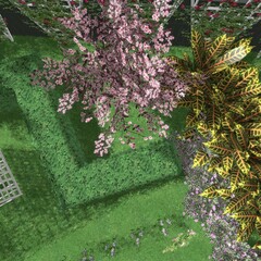 3d image of landscape design of a park area. Landscape planning of the territory. Computer visualization of compositional solutions for the improvement of urban areas.