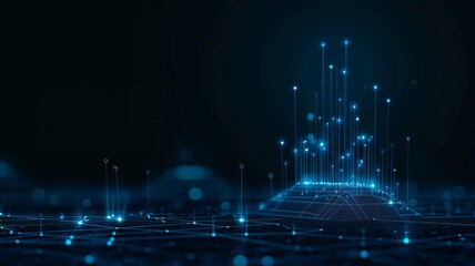 Digital Network Data Visualization Concept