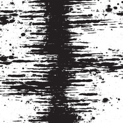 A black and white grunge texture template, characterized by a dark overlay of messy dust. The distressed background is abstract, dotted, and scratched, offering a vintage noise grain effect