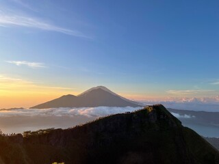 sunset over the mountains