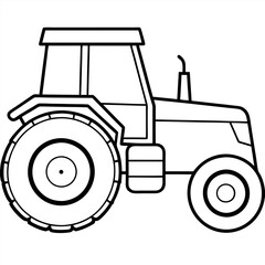 Obraz premium Kids' Coloring Page of a Tractor