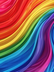 Obraz premium Rainbow Wavy Background