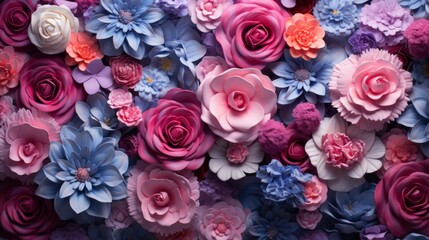 A Colorful Floral Tapestry of Delicate Blooms