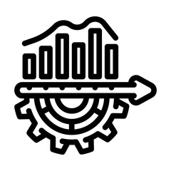 organizational development business process line icon vector. organizational development business process sign. isolated contour symbol black illustration