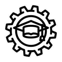 knowledge management business process line icon vector. knowledge management business process sign. isolated contour symbol black illustration