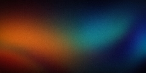 Obraz premium Gradient background with deep, rich shades of orange, blue, and green, creating a vibrant and dynamic visual effect. Ideal for bold and striking designs