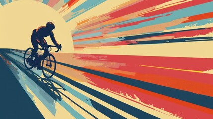 Fototapeta premium Racing Cyclist Poster Design