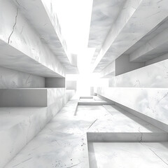 Obraz premium Cracks in the ground. 3d illustration. White background.