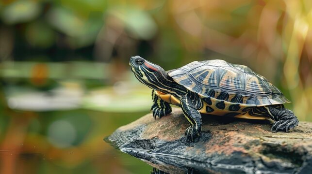 Turtle with empty space on right side