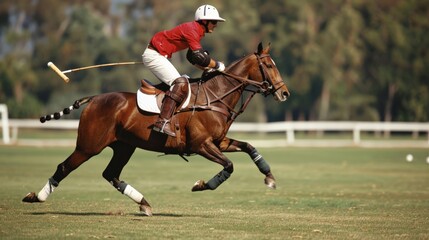 Polo Player in Action on the Field