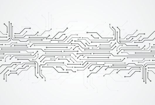 Abstract digital background with technology circuit board texture. Electronic motherboard illustration. Communication and engineering concept. Vector illustration