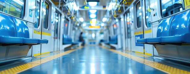 Show the benefits of public transportation with a clean, modern transit system