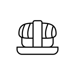 Sushi outline icons, minimalist vector illustration ,simple transparent graphic element .Isolated on white background