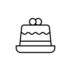 Pudding outline icons, minimalist vector illustration ,simple transparent graphic element .Isolated on white background