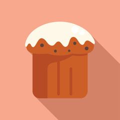 Traditional easter cake with white icing and chocolate chips, perfect for religious celebration content