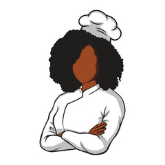 Female Chef Baker Mascot Logo Vector Illustration