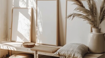 Minimalist Sunlit Room with Natural Decor