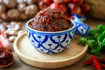 Thai chili paste with thai style  ingredient