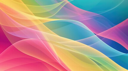 Fototapeta premium Colorful abstract background featuring smooth gradient lines in vibrant spring shades.