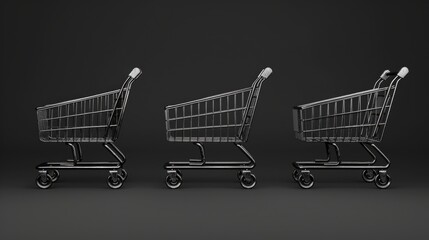 Empty shopping carts