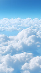 digital vintage blue sky and white clouds graphics poster mobile phone background