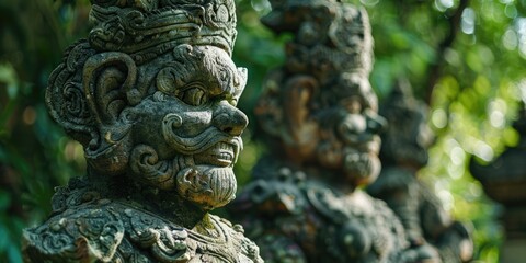 Fototapeta premium Statue in Forest
