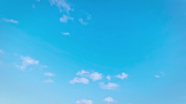 pretty bright day sky timelapse with small clouds - loop video