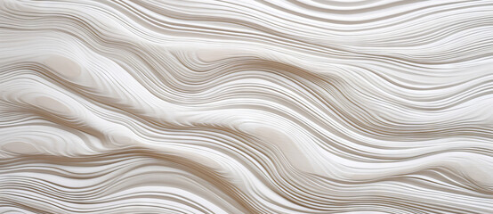 Abstract white wavy texture with intricate layered design patterns.