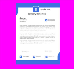 Replace and Editable, Attractive, Modern Letterhead Design